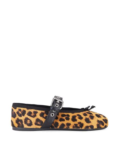 miu miu leopard ballet flats|miu michael shoes.